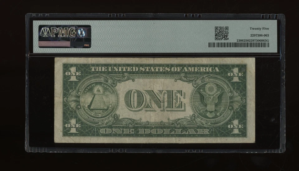 DBR 1935-A $1 North Africa Silver Fr. 2306 IC Block PMG 25 Serial I32807829C - Image 2 of 2
