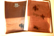 2 Pair Vintage Screen Print Nylon Stockings-Butterfly Print-Penneys Gaymode