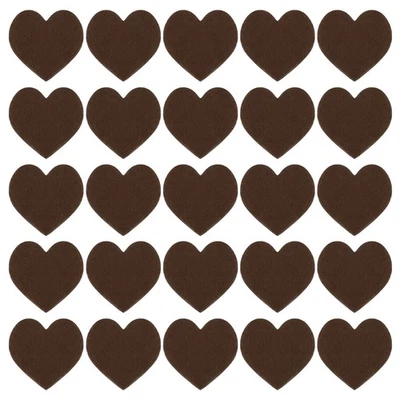 Corazones fieltro pompón 9x9cm marrón, 100pzs, manualidades - Imagen 1 de 4