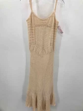 Moda International Ivory Size Small Knit Bodycon Maxi Sleeveless Dress