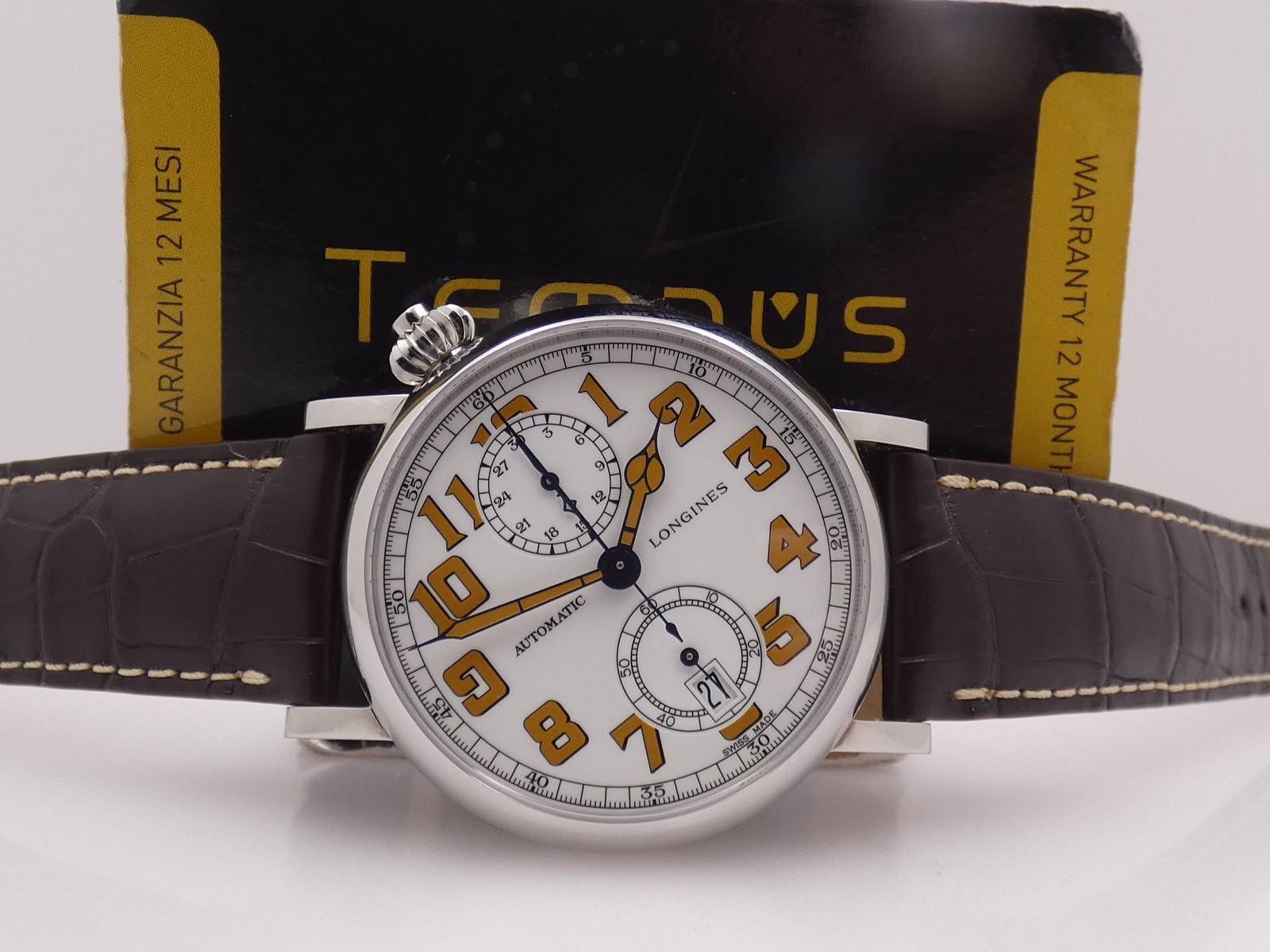 LONGINES AVIGATION TYPE A-7 1935 MONOPUSHER CHRONO BOX PAPERS&TAG 2020 AUTOMATIC
