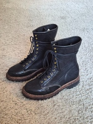 Visvim 25ss Scout Plain Toe Hi-Folk Boots Black Size 10