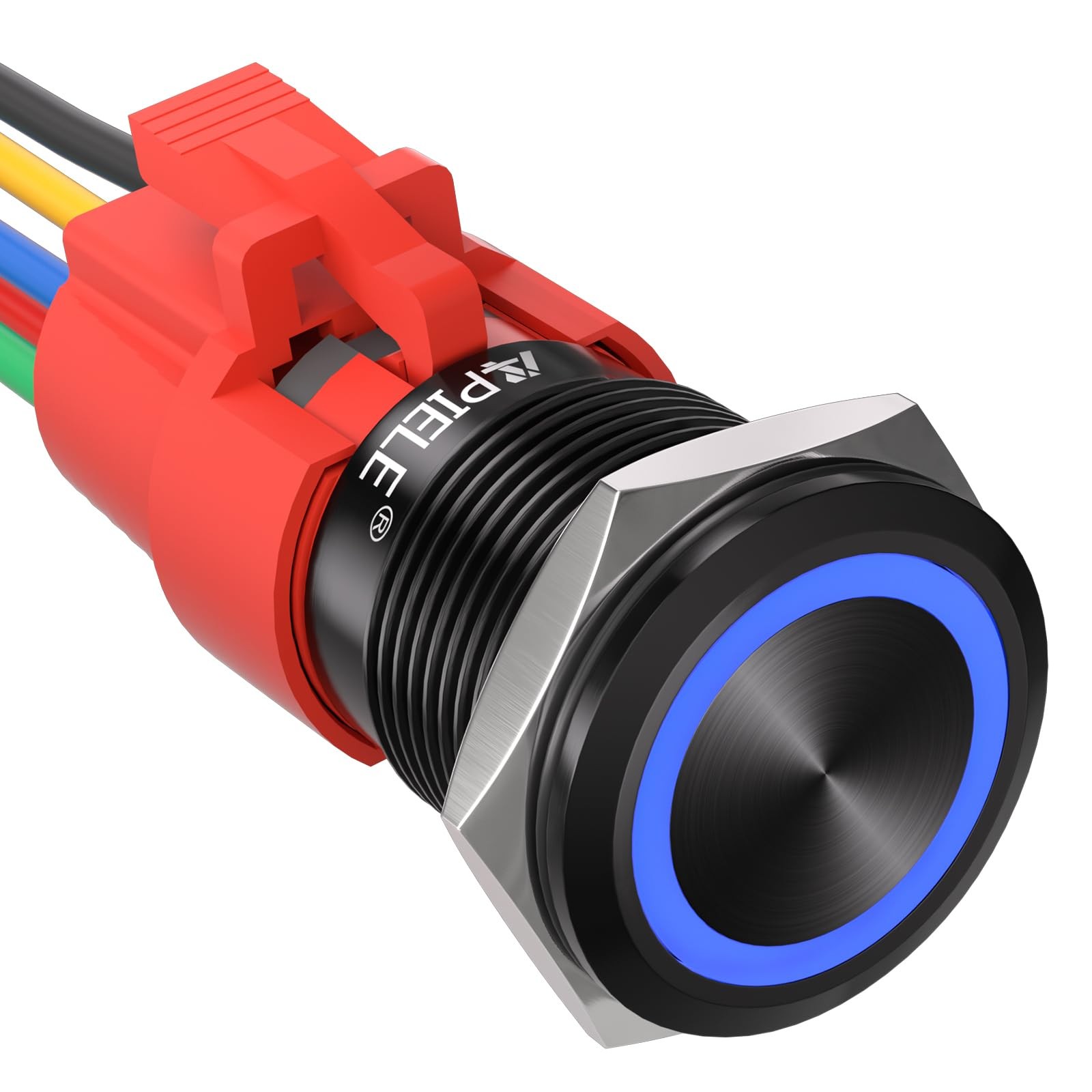 APIELE 19MM Latching Metallo Interruttore a pulsante,interruttore (k2L)