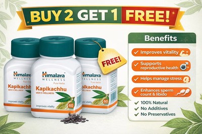 Himalaya Kapikachhu Tablets 60 Tabs Herbal Vitality Health Support Buy 2 Get 1