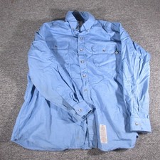Tyndale Shirt Mens XL Blue FR Flame Resistant Long Sleeve Made in USA ATPV 8.2