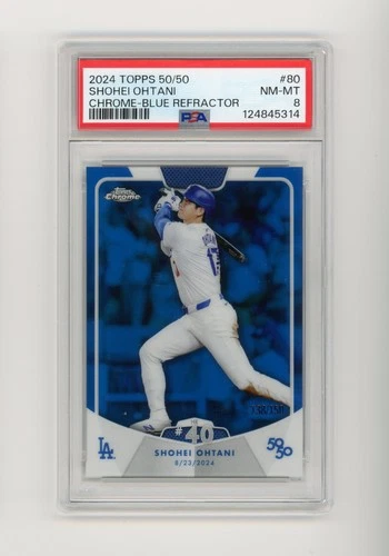 2024 Topps 50/50 Shohei Ohtani #80 Blue HR #40 /150 PSA 8 (D)