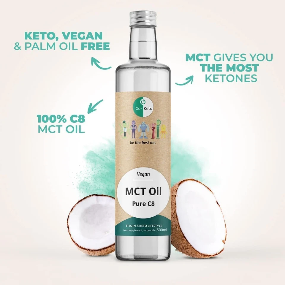 MCT Oil C8, 500Ml | Olio MCT C8, 100% Olio Di Cocco, Senza Olio Di Palma | Perfe - Immagine 3 di 4