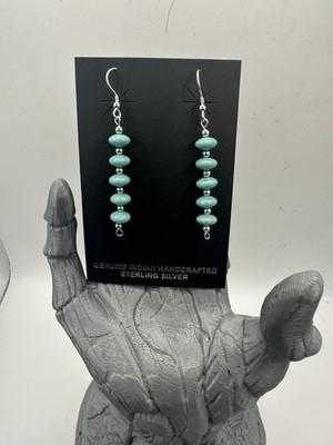 Navajo squash, blossom, dingle earrings