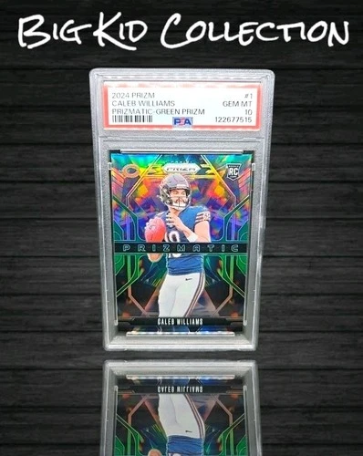 2024 Prizm Caleb Williams Rc Prizmatic Green Holo Prizm PSA 10