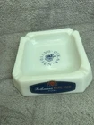 Large Vintage Milk Glass Advertising Ash Tray- Rothmans King Size Filter