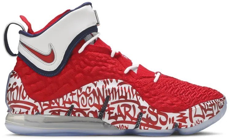 Nike LeBron 17 LeBron 4 Red Graffiti for Sale | Authenticity