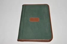 VTG Leeds Padfolio Portfolio Travel Organizer John Deere Logo Canvas Green Zip