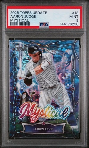 AARON JUDGE MYSTICAL #MYS-18 NEW YORK YANKEES MVP 2025 TOPPS UPDATE PSA 9 MINT