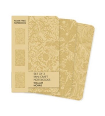 William Morris Set of 3 Mini Craft Notebooks Flame Tree Publishing