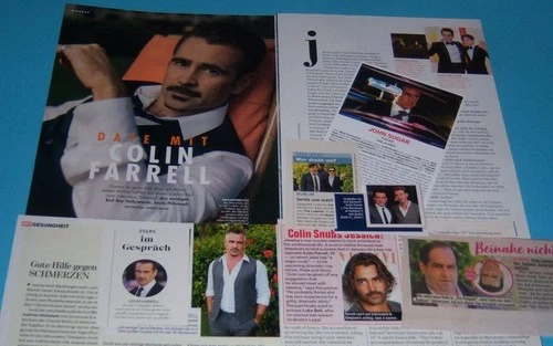 Colin Farrell 33 pc German Clippings Full Pages shirtless The Penguin Card