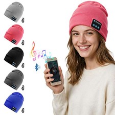 Soft Beanie Hat Warm Headset Headphone Speaker Mic Wireless Bluetooth Smart Cap