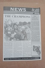 Norton JPS F1 1989 News Celebration  Brochure / Memorabilia   