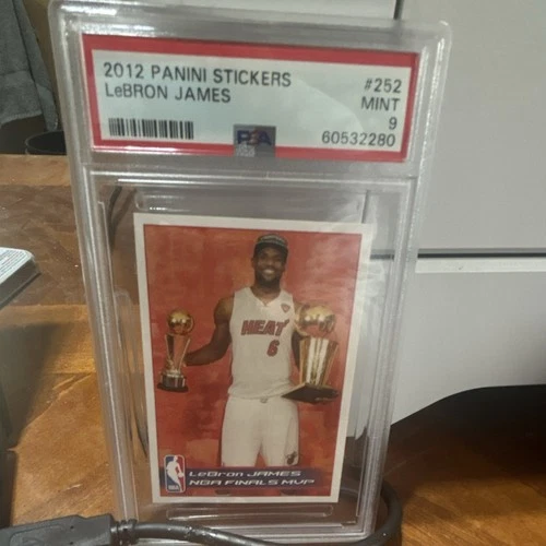 Panini 2012 Stickers LeBron James #252 Miami Heat NBA Finals MVP PSA 9 Card