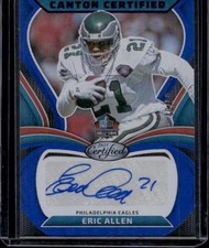 2025 Panini Certified #CAN-EAL Eric Allen Canton Certified Signature Blue #/50