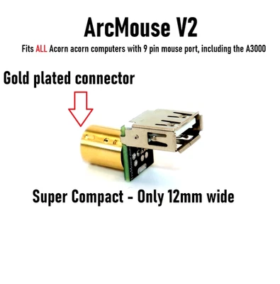 TRUMOUSE Interfaccia mouse da USB a Quadratura Ghianda RISC Archimede A3000 A300 Modelli A400