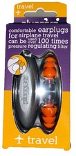 2PK Pluggerz Travel Filtered Earplugs Reusable Pair w/ Storage Case