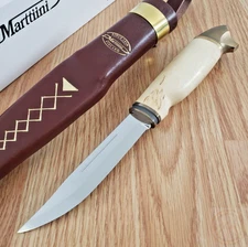Marttiini Bear Fixed Knife 4.25" 1.4034 Steel Blade Waxed Curly Birch Handle