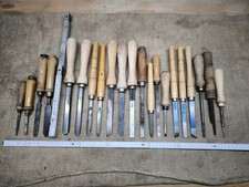 Drechseleisen Konvolut Set Werkzeug Meißel Abstecher Röhre Holzbearbeitung Eisen