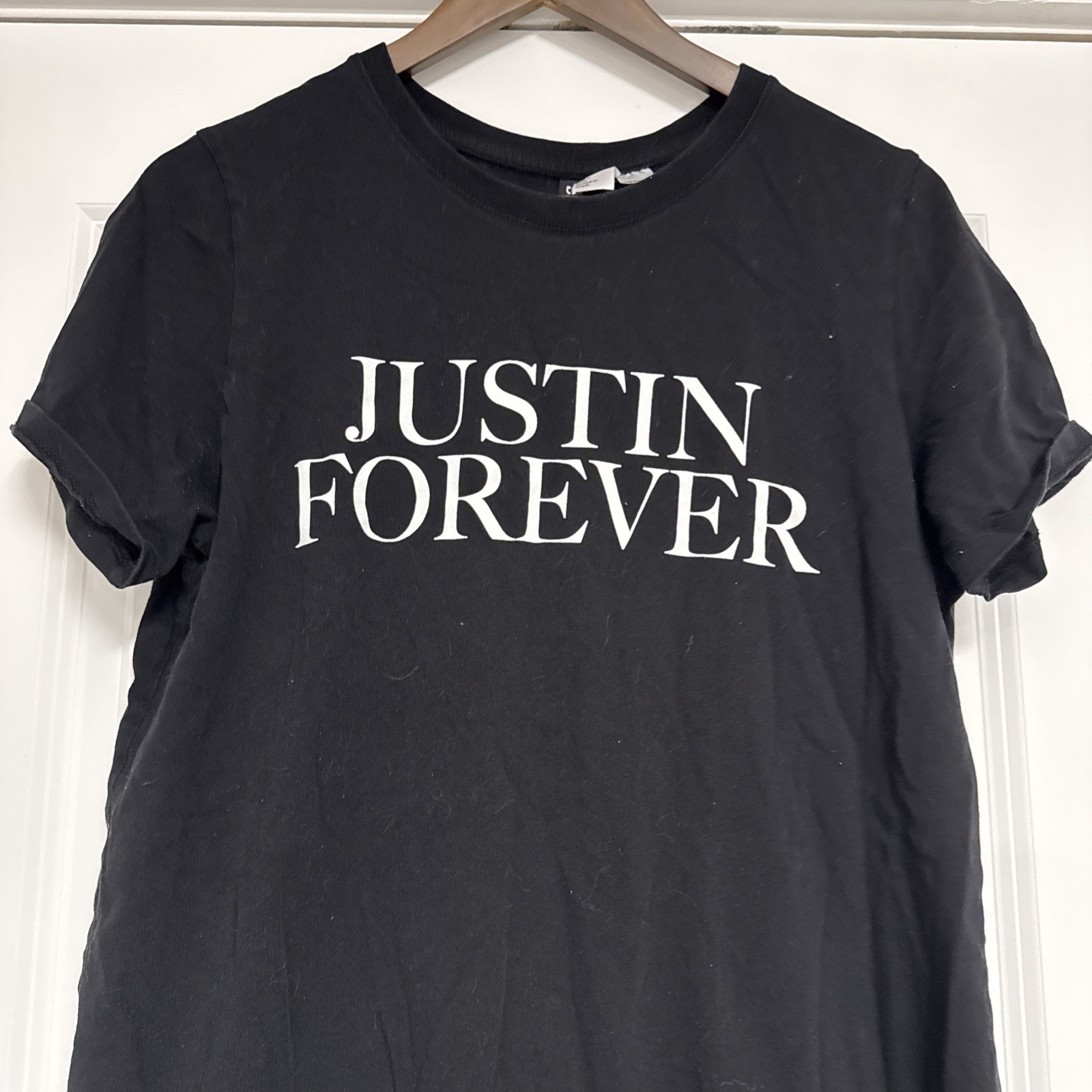 Justin Bieber World Tour Tshirt Dress Sz 10 Justin Forever Cross Divided By H&M thumbnail 2