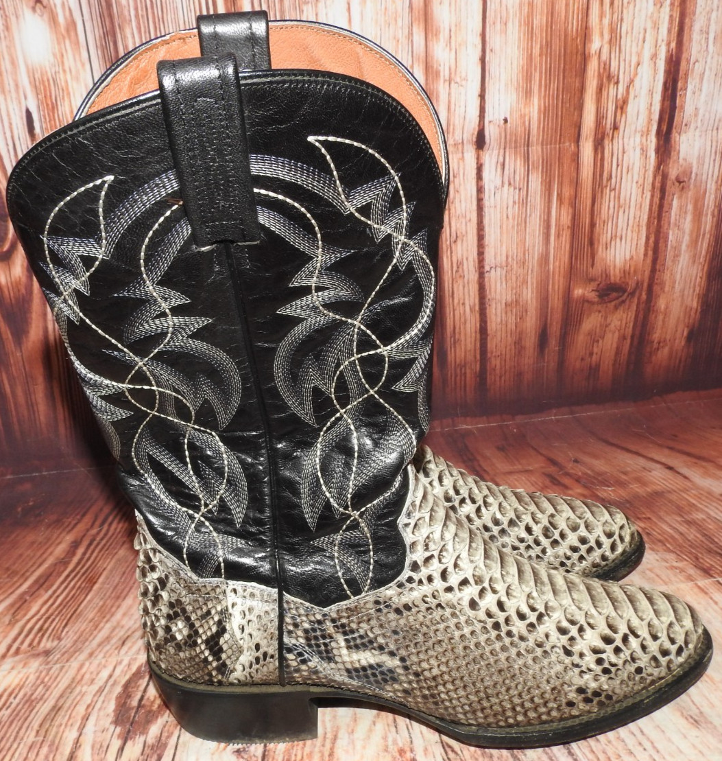 Dan Post Manning Python Snake Skin Leather Men’s … - image 3