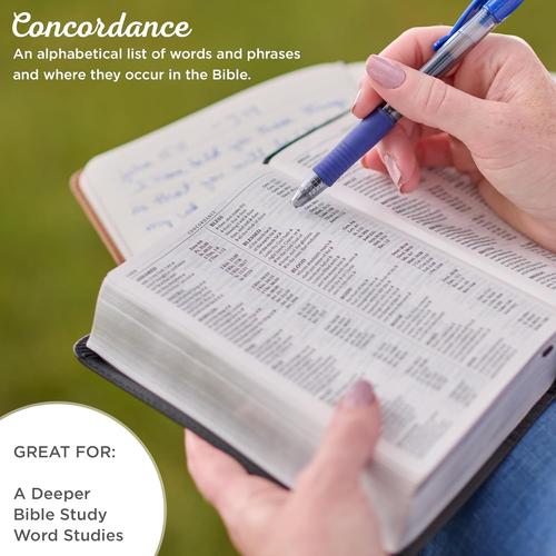 KJV Holy Bible, Compact Large Print Faux Leather Red Letter Edition - Ribbon Mar - Picture 5 of 12