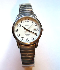 VTG MEN'S TIMEX INDIGLO WR 30M SILVER TONE WRISWATCH