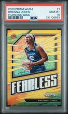 2023-24 Prizm WNBA Brionna Jones Fearless Gold /10 PSA 10 Gem Mint - Pop 1