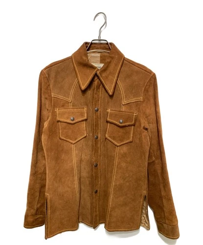 Pioneer USA-Made 60s-70s Suede Western Jacket Men's Size 38L Brown - product listing photo