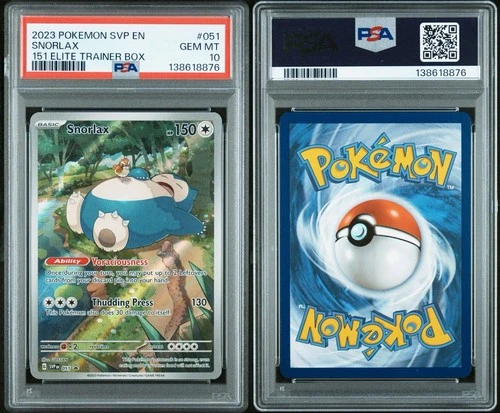 2023 POKEMON SVP EN-SV BLACK STAR PROMO 151 ELITE TRAINER BOX SNORLAX PSA 10