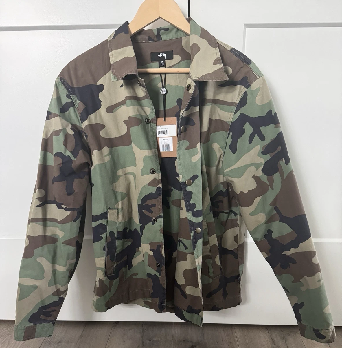 Stussy男式迷彩休闲纽扣衬衫| eBay