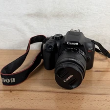 Canon EOS Rebel T6 DSLR Camera, 18-55mm Lens + Battery + Lense Cap - No Charger