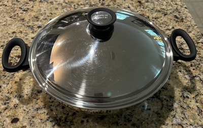 Amway Queen Multi-Ply 18/8 Stainless Steel - 12” Wok W/ Lid Rare