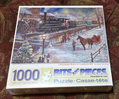 Bits and Pieces CHRISTMAS TRAIN To LAMBERTVILLE 1000-piece Puzzle NEW & SEALED