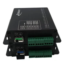 Serial to Fiber Converter Bidi 4 Ch x RS 232  over 20Km SM Fiber with SFP Module