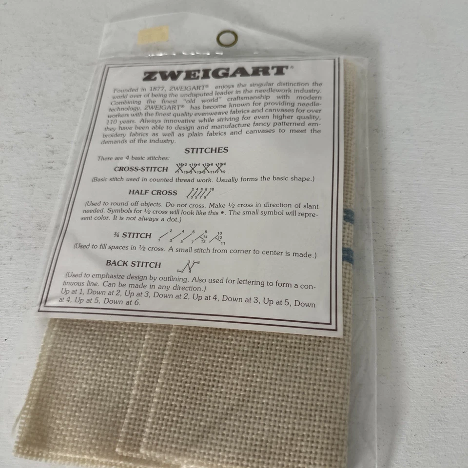 Hearthside Green  14 Count Cloth 7 X 7 Inch Mini Pillow  Fabric  Zweigart. - Image 2 of 3