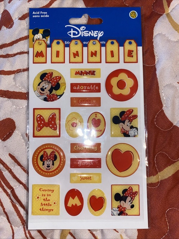 WDW Disney Sandylion Minnie Mouse Scrapbooking Gem Stickers Acid Free Brand New