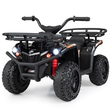 Electric ATV for Kids, 24V Ride on Toy w/Dual Motors Basket, Dirt Quad Vehicle