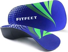 FitFeet Orthotic Inserts 3/4 Length, High Arch Foot Insoles for Over-Pronatio...