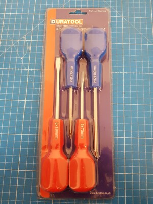Schraubendreher-Satz, 4-teilig ( 6x100, 5x75mm, PH 1x75mm, PH 2x100mm ) - D00183