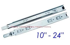 10"-24" Full Extension 100-lb Ball Bearing Drawer Slides (1 Pair) SL02