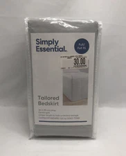 Simply Essential™ Full/Full XL Tailored Bed Skirt in Lunar Rock Brand New Sealed