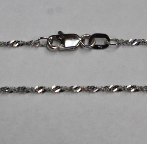 安い直販店 14k White Gold Singapore Chain Necklace， 1.7mm， 16