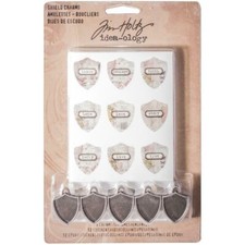 Tim Holtz idea-ology SHIELD CHARMS SO NICE Quick Ship 