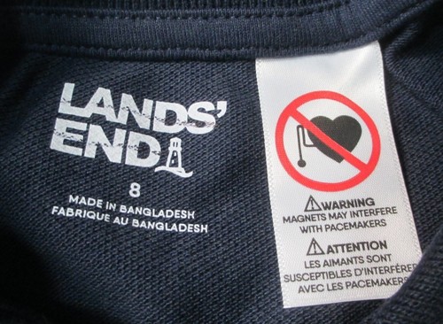 LANDS END Navy School Uniform Adaptive Short Sleeve Mesh Polo Dress Girls 8 NEW - Picture 4 of 9