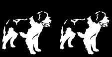 Saint Bernard Dog Two PK 5" Vinyl Decal Car Truck Windows Laptop Tablet Tumbler